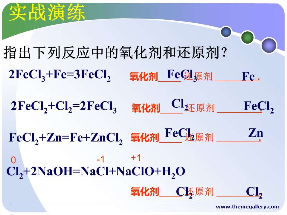 【优质课】全国高中化学优质课竞赛《氧化还原反应》广东省东莞市常平中学刘颖桦课件课堂实录