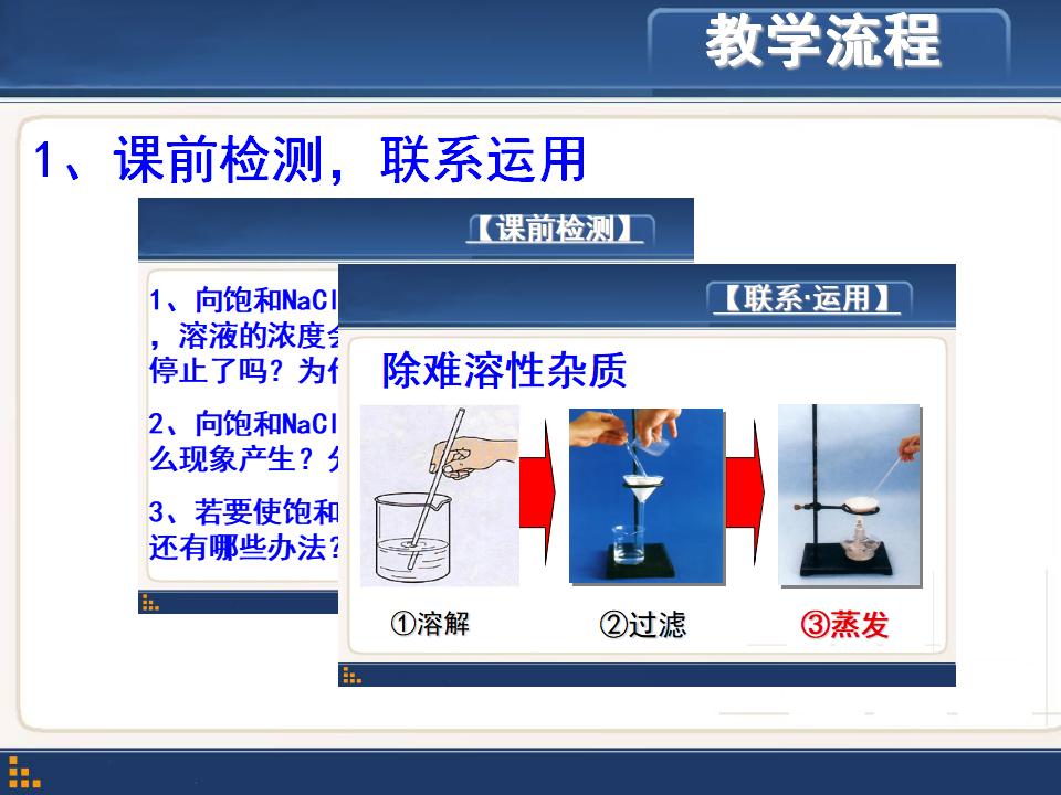 【说课】2014年全国高中化学说课大赛课题《再探粗盐提纯》安徽芜湖市田家炳实验中学后小年