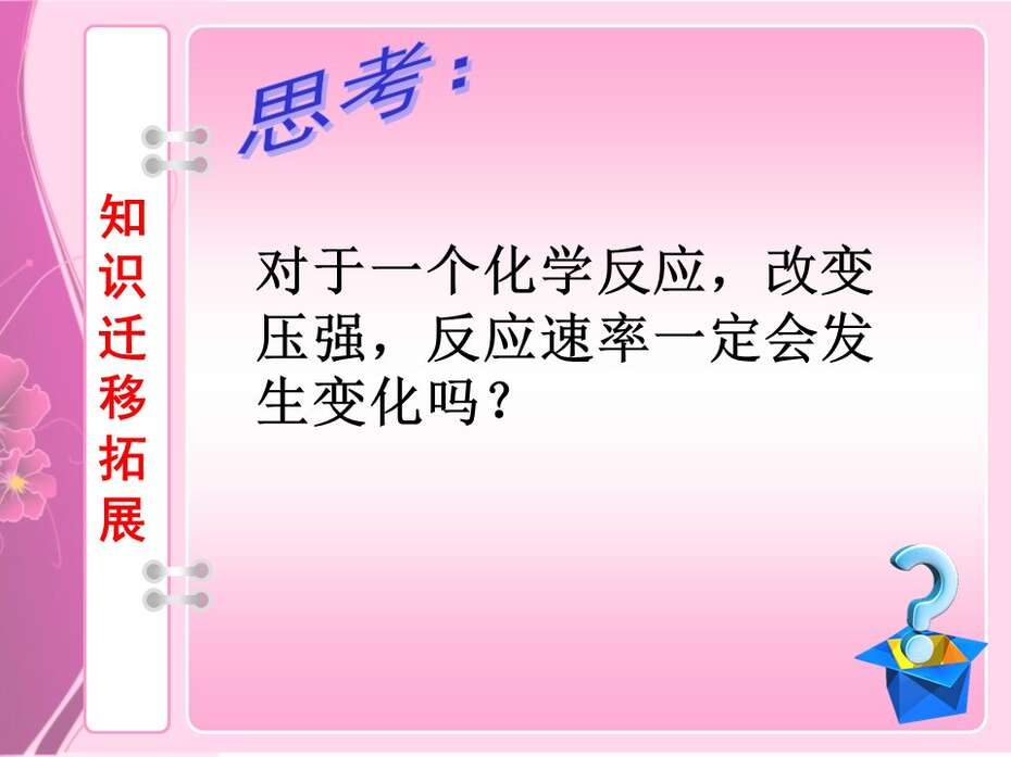【说课】全国高中化学说课大赛课题《影响化学反应速率的因素》武汉市育才高中陈洁