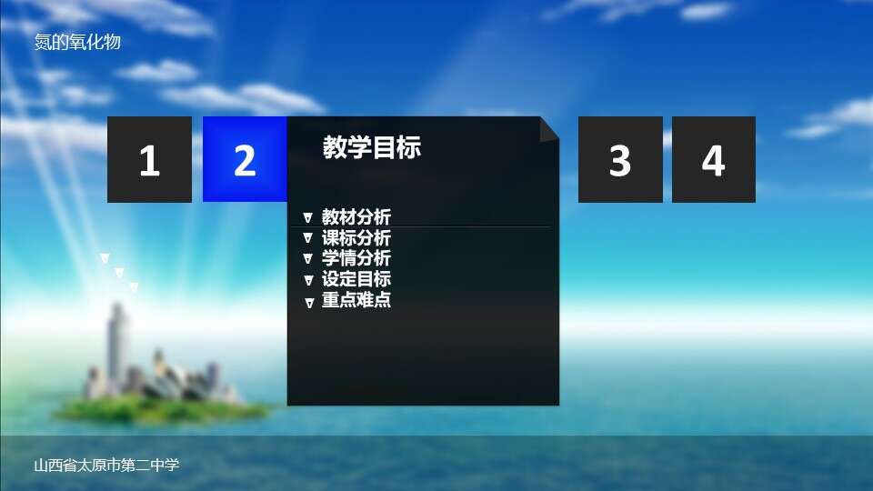 【说播课】全国高中化学说课大赛《氮的氧化物》太原市第二中学崔建芬
