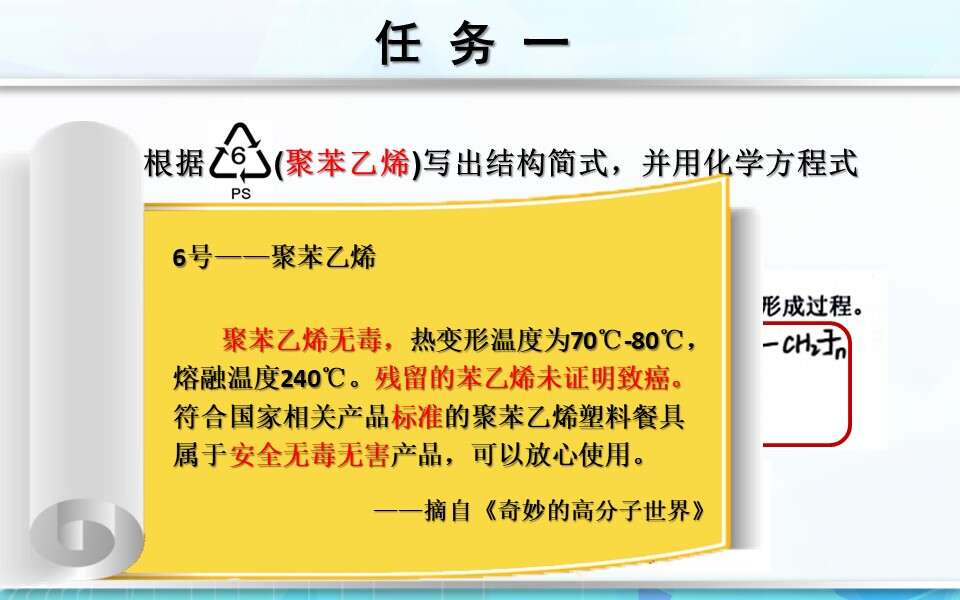 【说播课】全国高中化学说课大赛课题《合成高分子化合物的基本方法》石家庄市第一中学李鑫