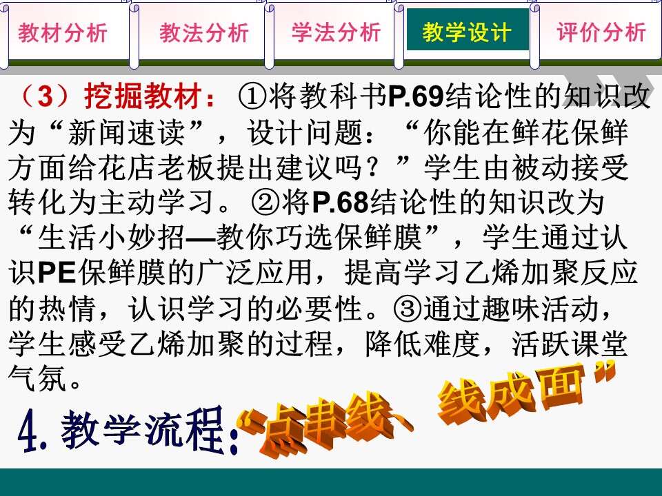 全国高中化学说课大赛课题《来自石油和煤的两种基本化工原料-乙烯》延边第二中学宋艳丽