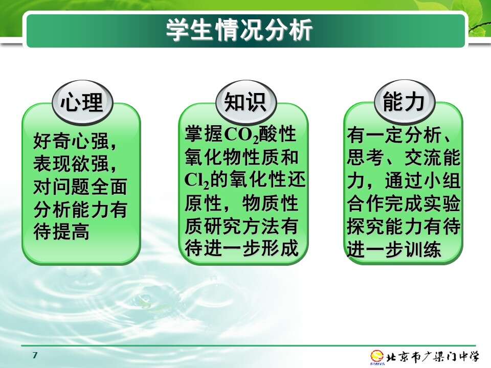 【说播课】全国高中化学说课大赛+课题《硫和氮的化合物-二氧化硫》北京广渠门中学李春红