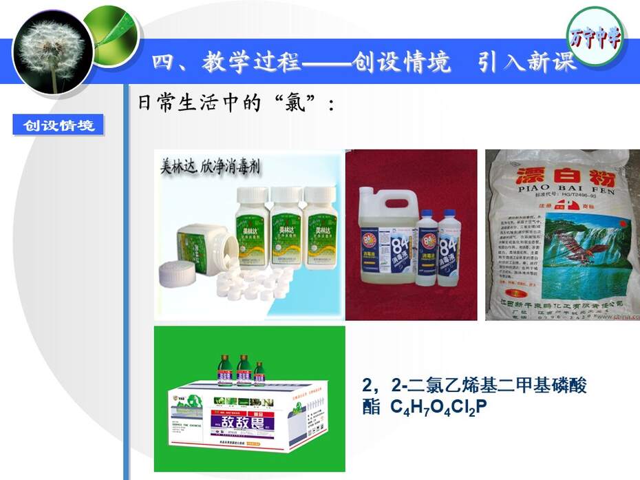 【说课稿+说播课课件】全国高中化学优质课竞赛《富集在海水中的元素 氯》海南省万宁中学  苏玉容