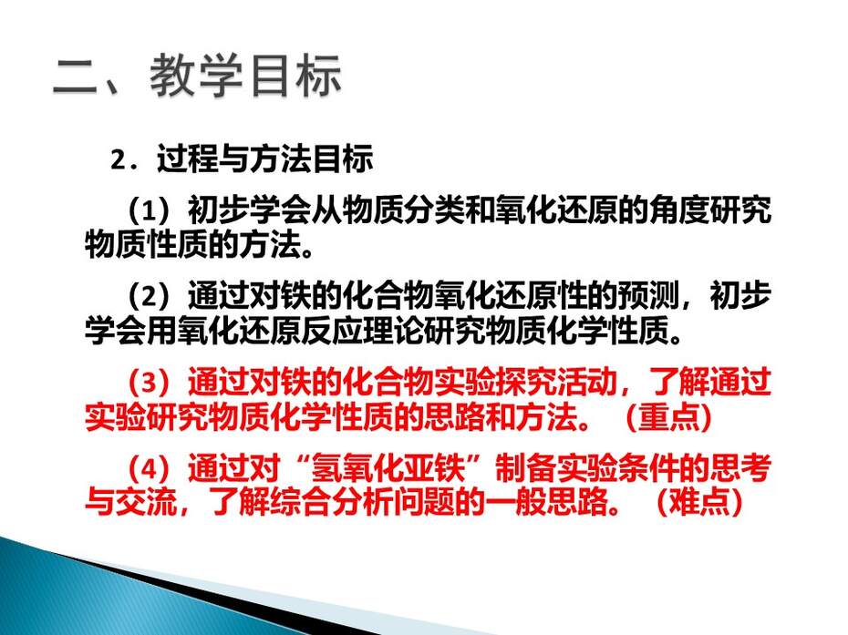 幻灯片4 【说课设计+说播课课件】全国化学优质课竞赛《铁的重要化合物》(庾志成_广东广雅中学_广州)
