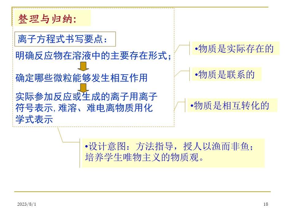 【说课稿+说播课课件】《离子反应》福建漳州实验中学  李柱凯 