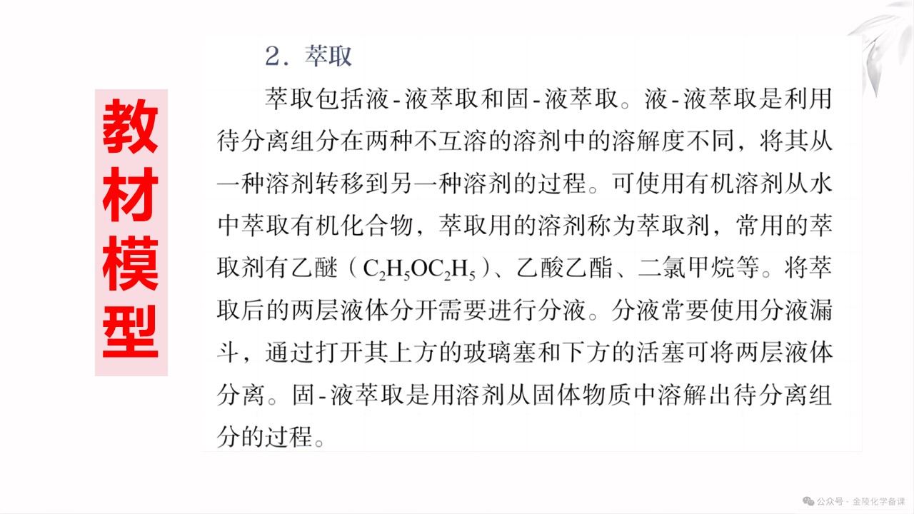 PPT课件-高考化学二轮复习精品专题课件《工艺流程题中 的“萃取”与“反萃取”》