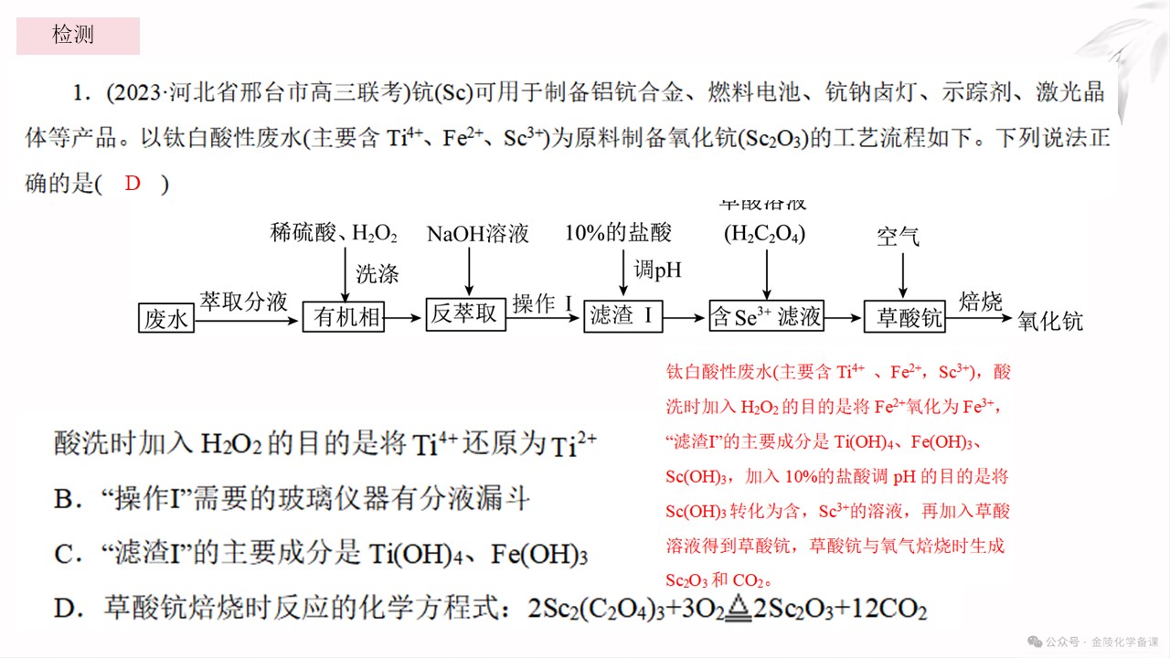 PPT课件-高考化学二轮复习精品专题课件《工艺流程题中 的“萃取”与“反萃取”》