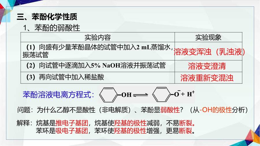 【课件】选择性必修3《有机化学基础》《酚 苯酚》市级优质课一等奖课件