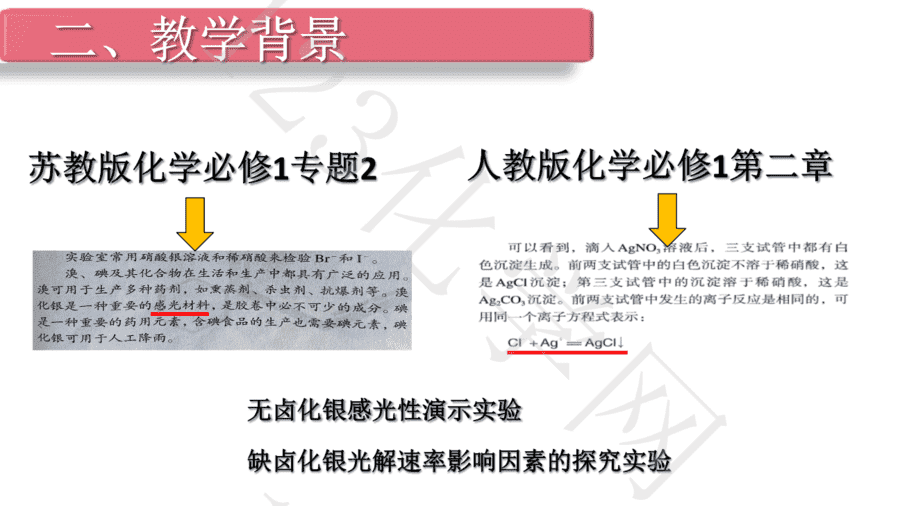 【说播课】《基于化学学科核心素养的实验教学—以“卤化银甘油溶胶的制备及其感光实验教学”为例》
