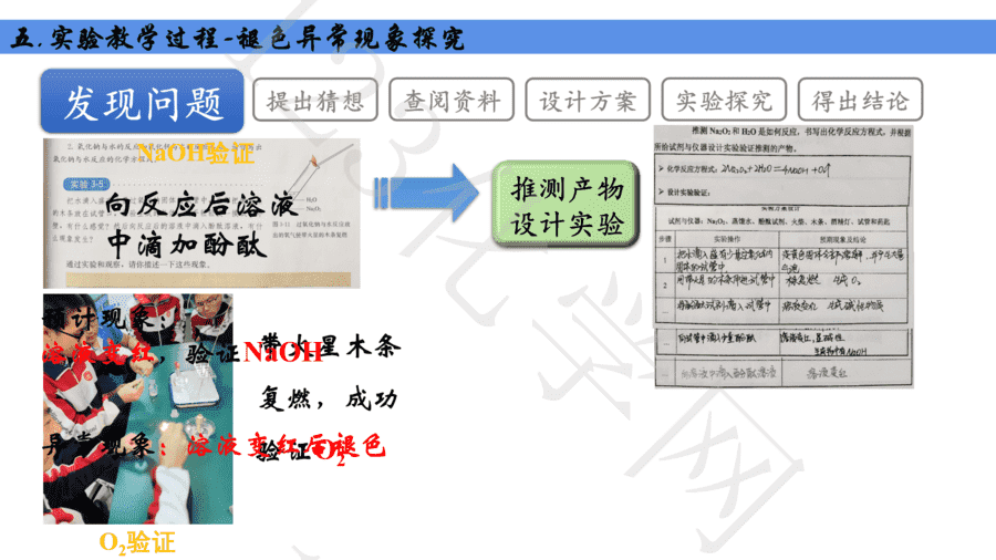 【说播课】第八届全国高中化学实验创新说课大赛-Na2O2与H2O反应的异常现象及反应历程探究