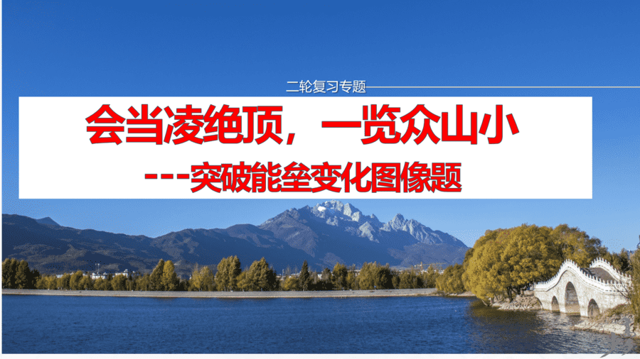 【精品课件】2025高考化学二轮复习精品专题《会当凌绝顶 一览众山小—突破能垒变化图像类题型》