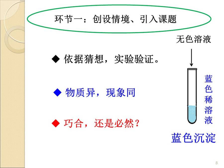 【说播课】全国高中化学说课大赛说课课题《水溶液中的离子反应》上海市南汇中学 赵冰凌