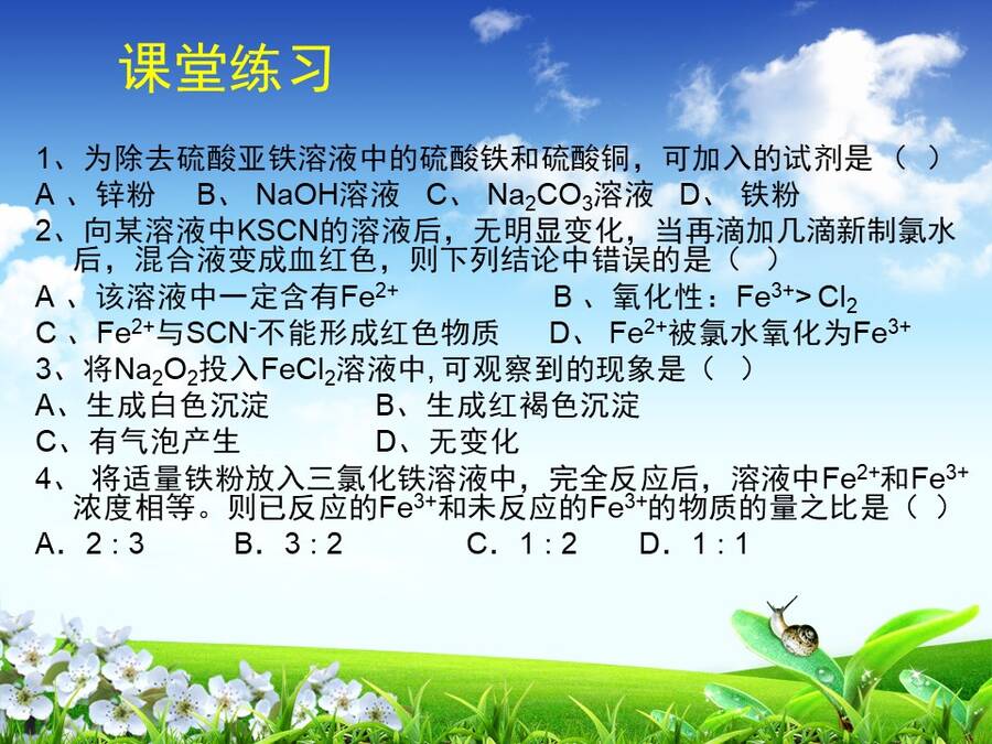 【说播课】全国高中化学说课大赛说课课题《探究铁及其化合物的氧化性或还原性》宁夏育才中学 赵娟娟