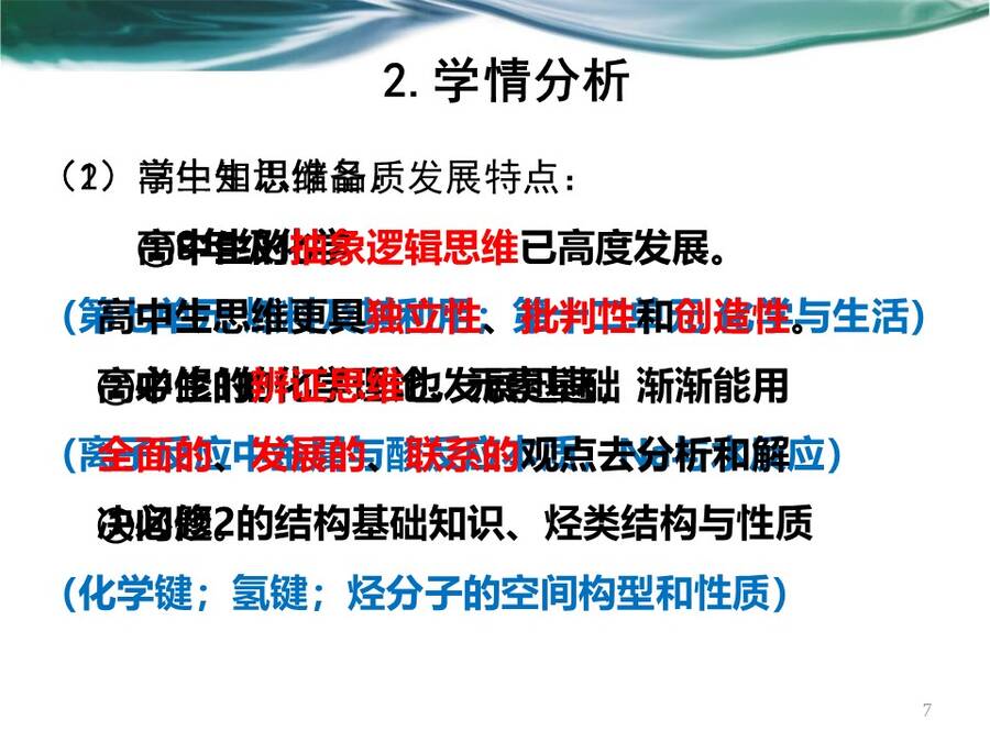 【说播课】全国高中化学说课大赛课题《乙醇》武汉市第二中学熊林