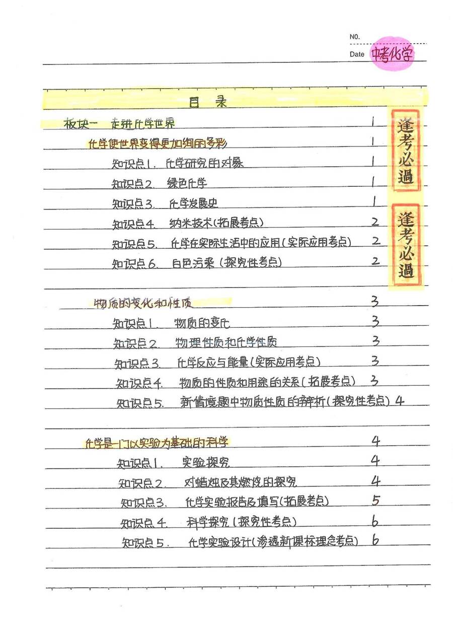 【精品】初中九科学霸笔记（中考状元笔记）共9份pdf文件汇总下载