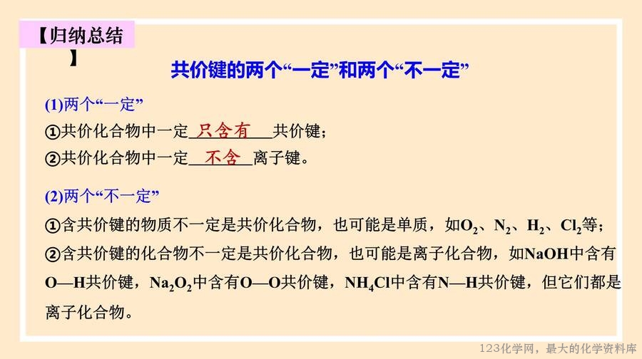 2025年秋季高中化学人教版必修一优质课件4.3《化学键》