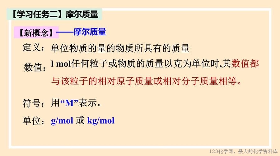 2025年秋季高中化学人教版必修一优质课件2.3.1 物质的量的单位——摩尔