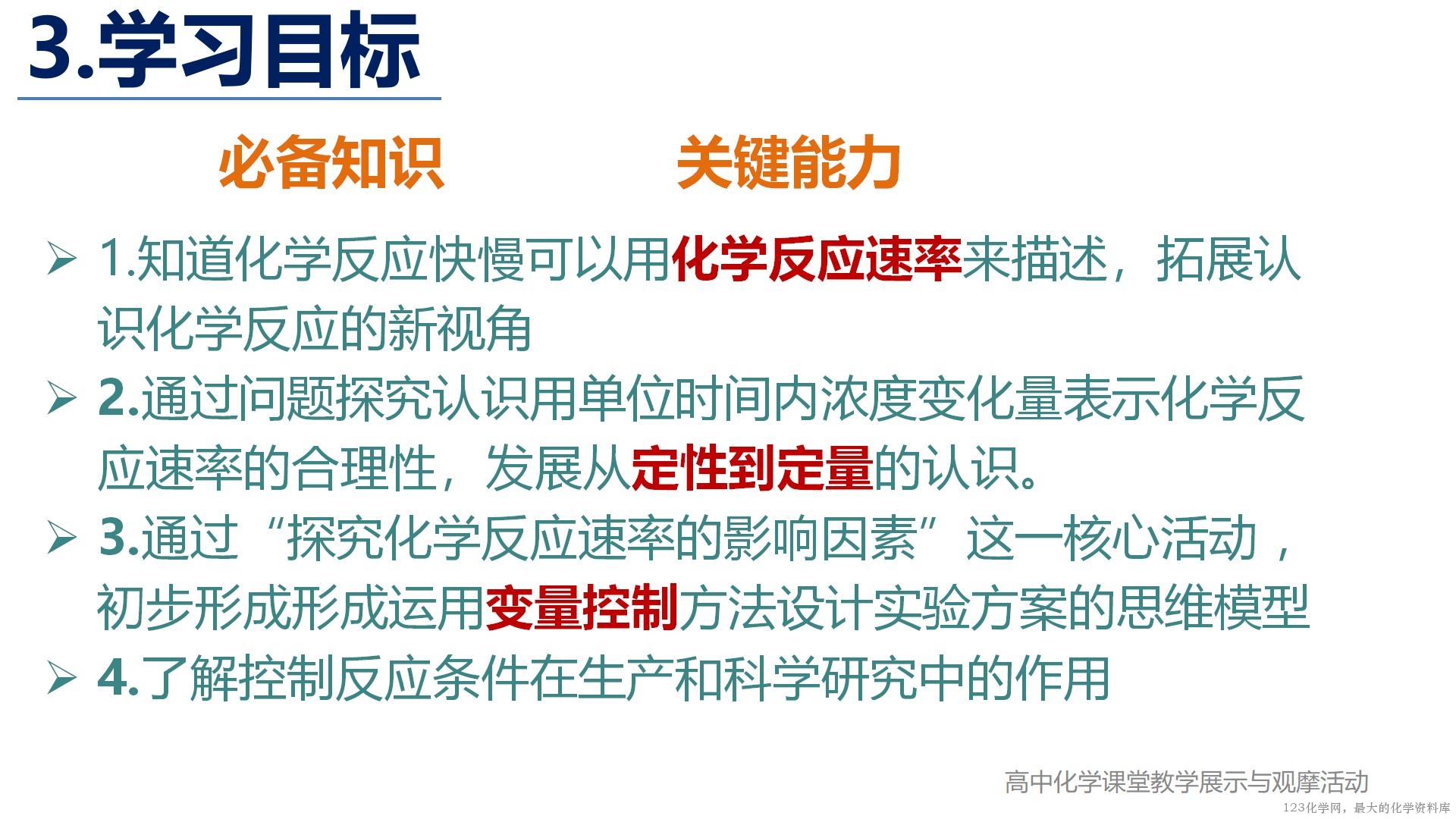 全国高中化学说播课竞赛《素养提升的教学设计与实施 ——以鲁科版必修二《化学反应的快慢》为例》