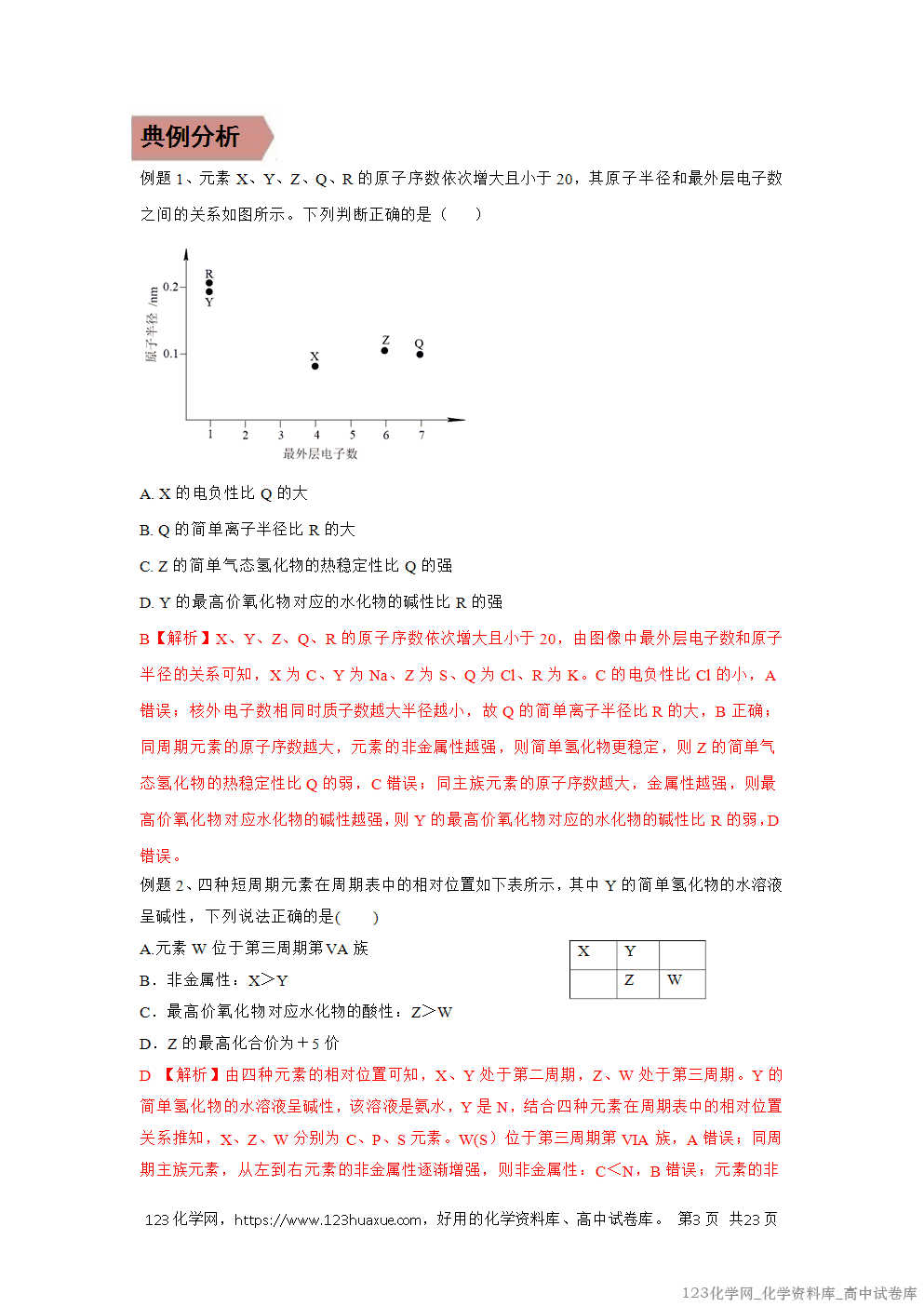 备战2026年高考化学二轮复习易错题易错点14元素周期表和元素周期律教师版-3