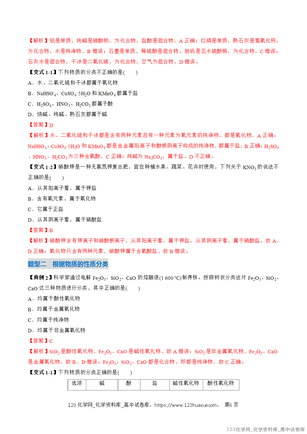 2025~2026学年高一化学上学期考点大串讲专题01物质的分类及转化期中复习讲义(解析版)