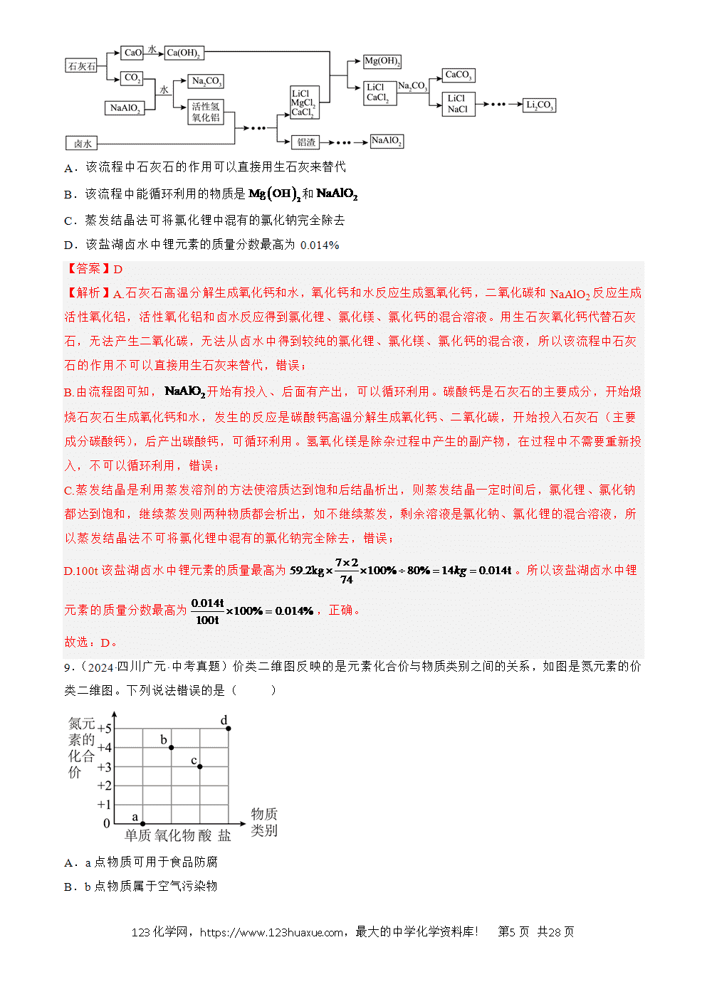 2022-2024三年中考化学真题分类汇编全国通用专题24 信息给予题解析版-5 2022-2024三年中考化学真题分类汇编全国通用专题24信息给予题解析版