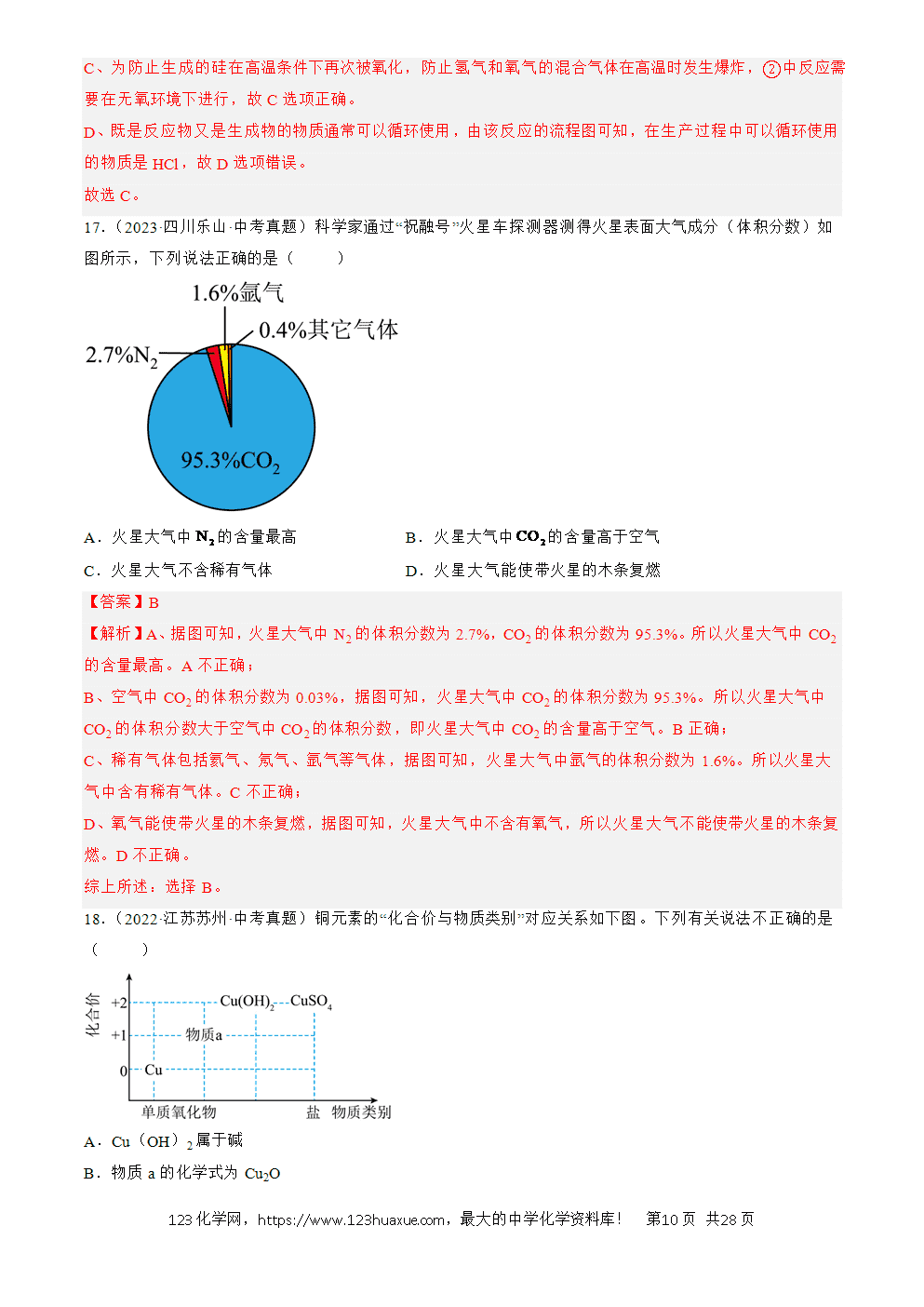 2022-2024三年中考化学真题分类汇编全国通用专题24 信息给予题解析版-10 2022-2024三年中考化学真题分类汇编全国通用专题24信息给予题解析版