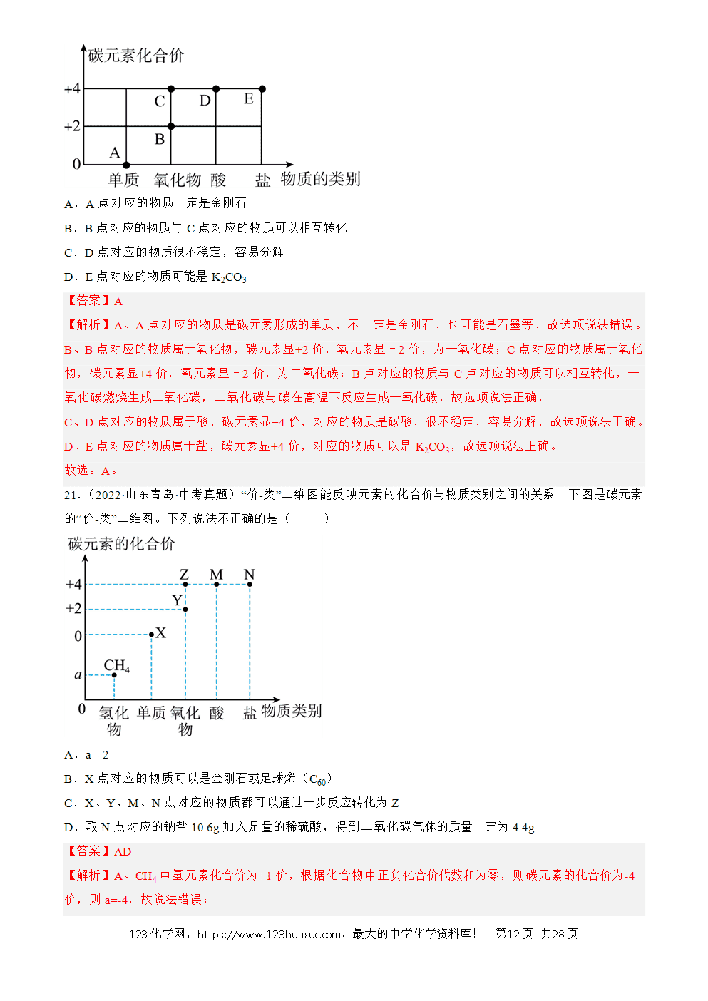 2022-2024三年中考化学真题分类汇编全国通用专题24 信息给予题解析版-12 2022-2024三年中考化学真题分类汇编全国通用专题24信息给予题解析版