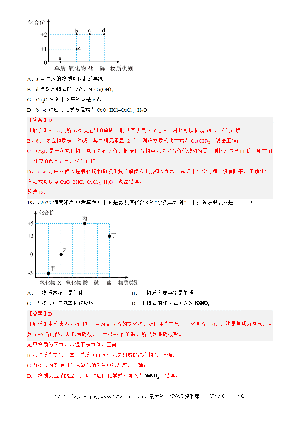2022-2024三年中考化学真题分类汇编全国通用专题19 坐标图像题解析版
