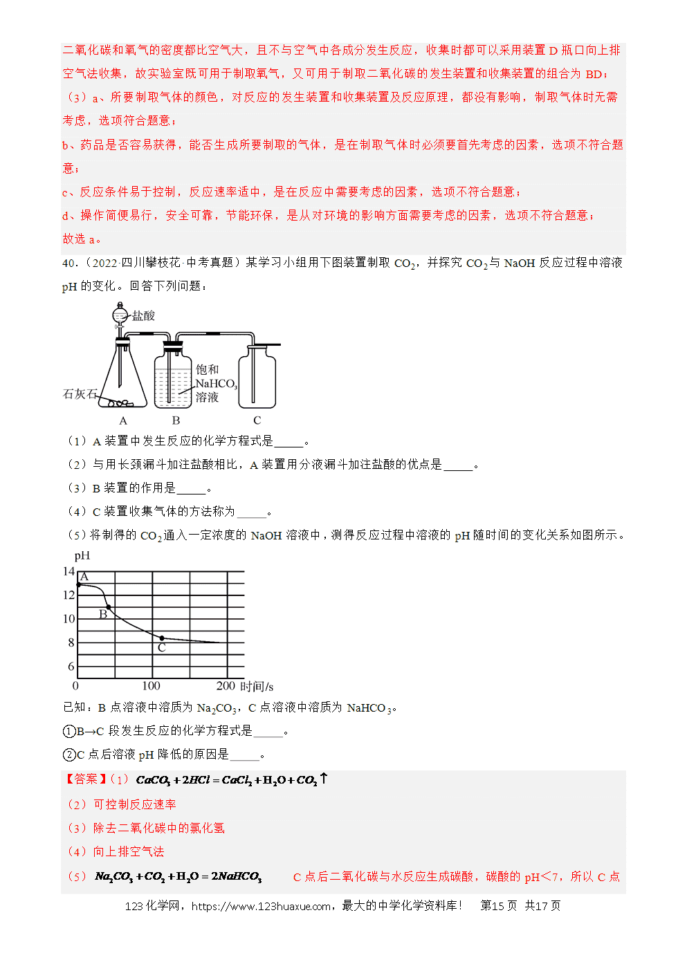 2022-2024三年中考化学真题分类汇编全国通用专题04 碳和碳的氧化物解析版