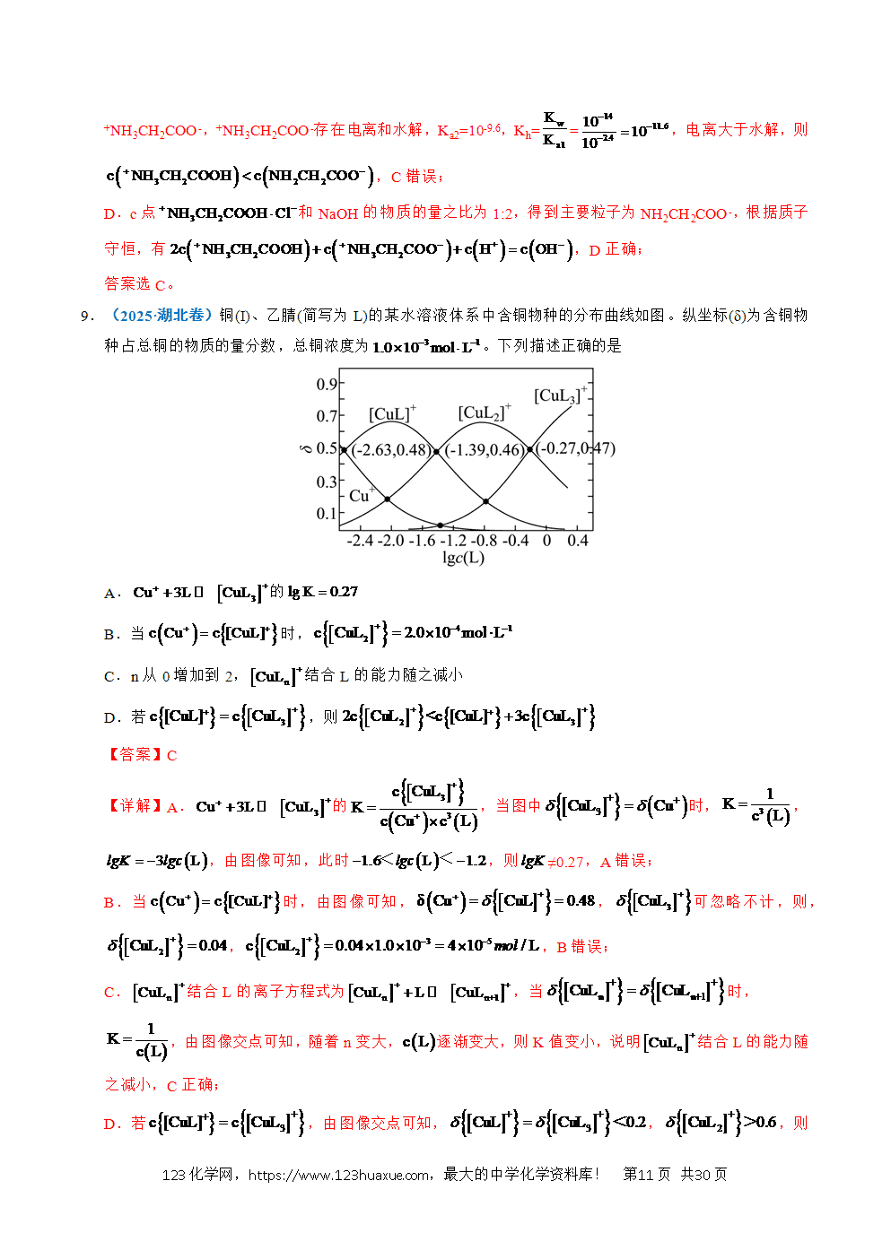 五年高考(2021-2025)化学真题分类汇编专题20 电解质溶液曲线分析教师版word文档可编辑-11 五年高考(2021-2025)化学真题分类汇编专题20 电解质溶液曲线分析教师版word文档可编辑