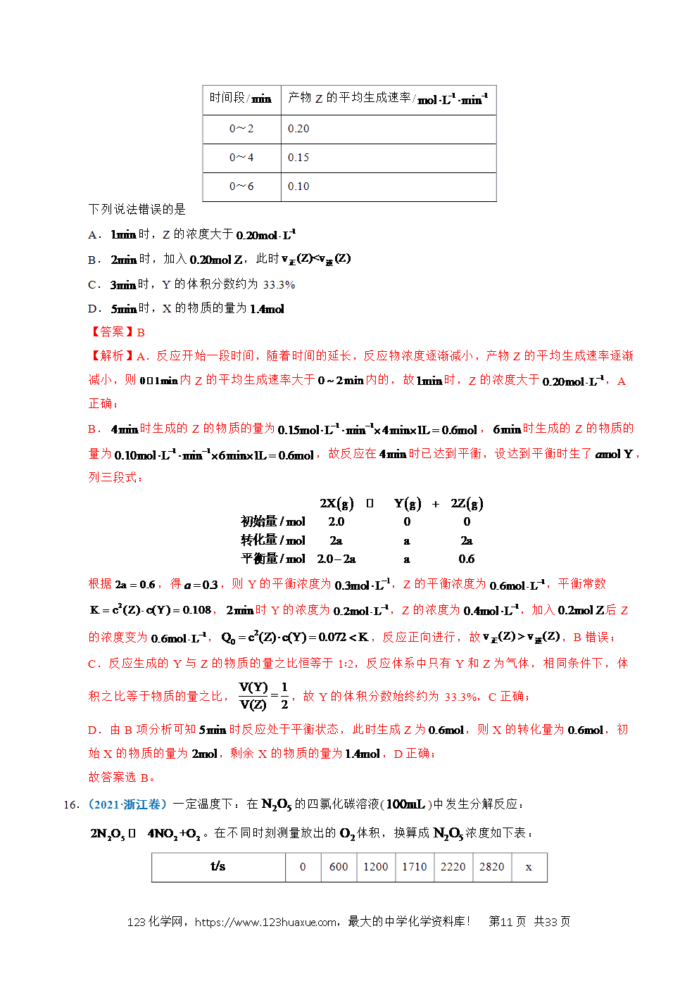 五年高考(2021-2025)化学真题分类汇编专题18 化学反应速率与化学平衡教师版word文档可编辑-11 五年高考(2021-2025)化学真题分类汇编专题18 化学反应速率与化学平衡教师版word文档可编辑
