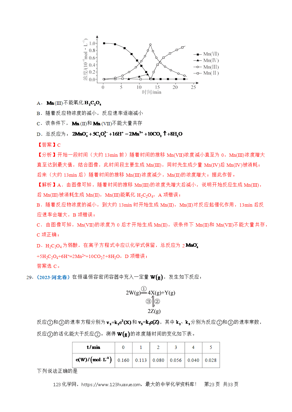五年高考(2021-2025)化学真题分类汇编专题18 化学反应速率与化学平衡教师版word文档可编辑-23 五年高考(2021-2025)化学真题分类汇编专题18 化学反应速率与化学平衡教师版word文档可编辑