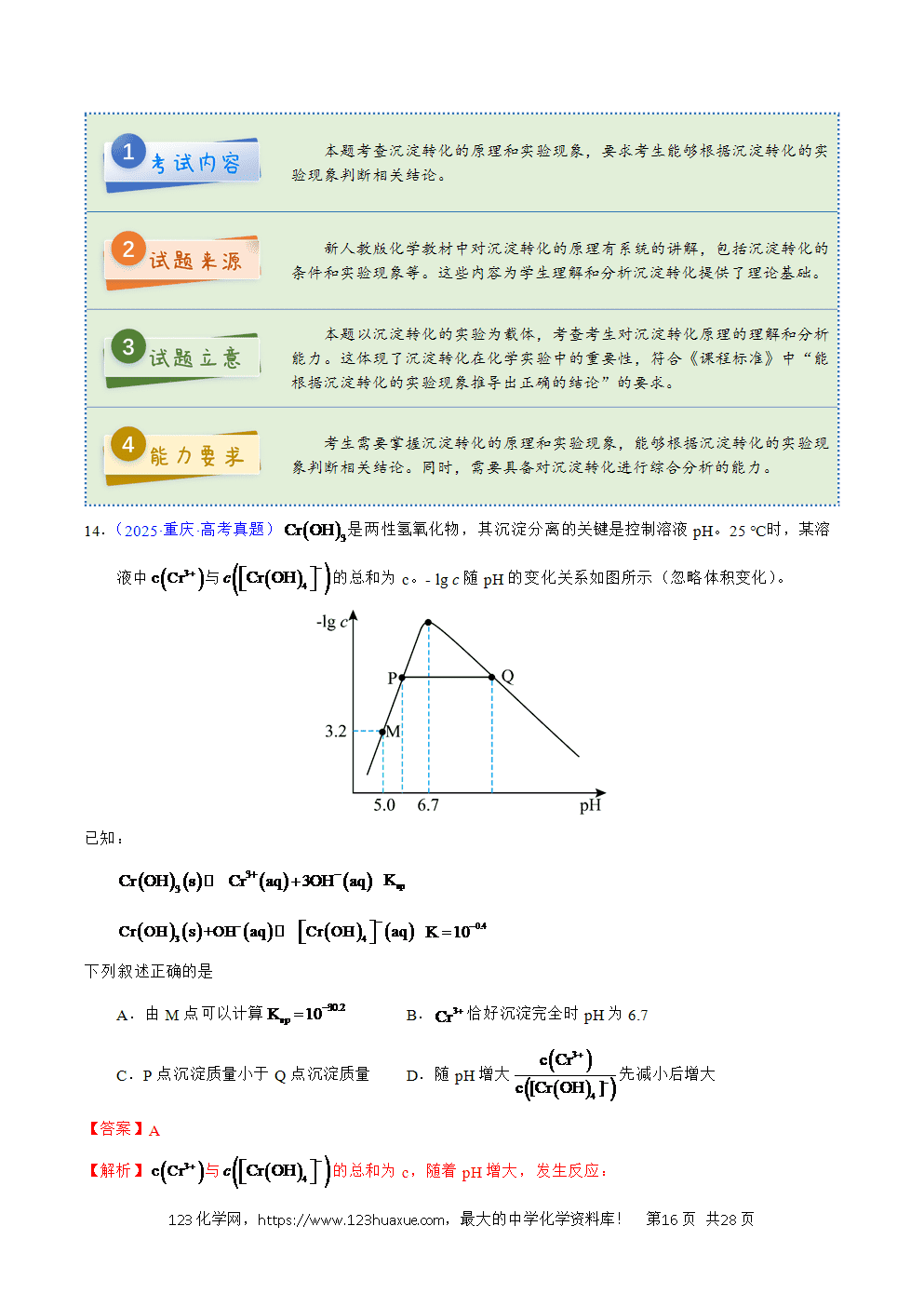 2025年高考化学试卷真题完全解读（重庆卷）word文档可编辑