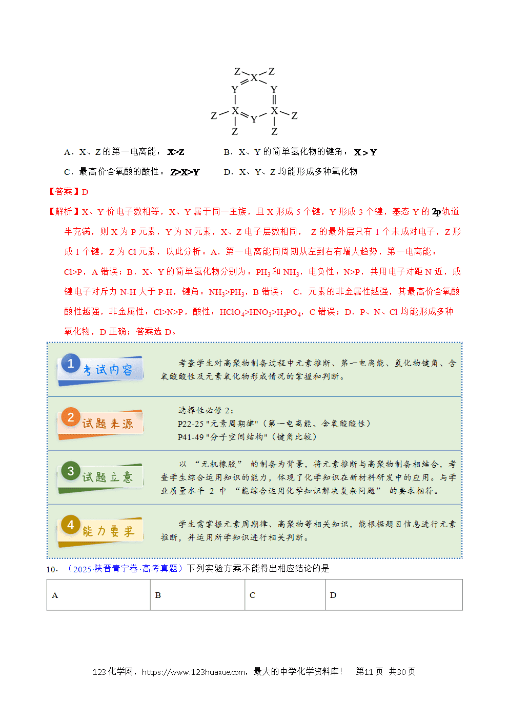 2025年高考化学试卷真题完全解读(陕晋宁青卷)word文档可编辑-11 2025年高考化学试卷真题完全解读(陕晋宁青卷)word文档可编辑
