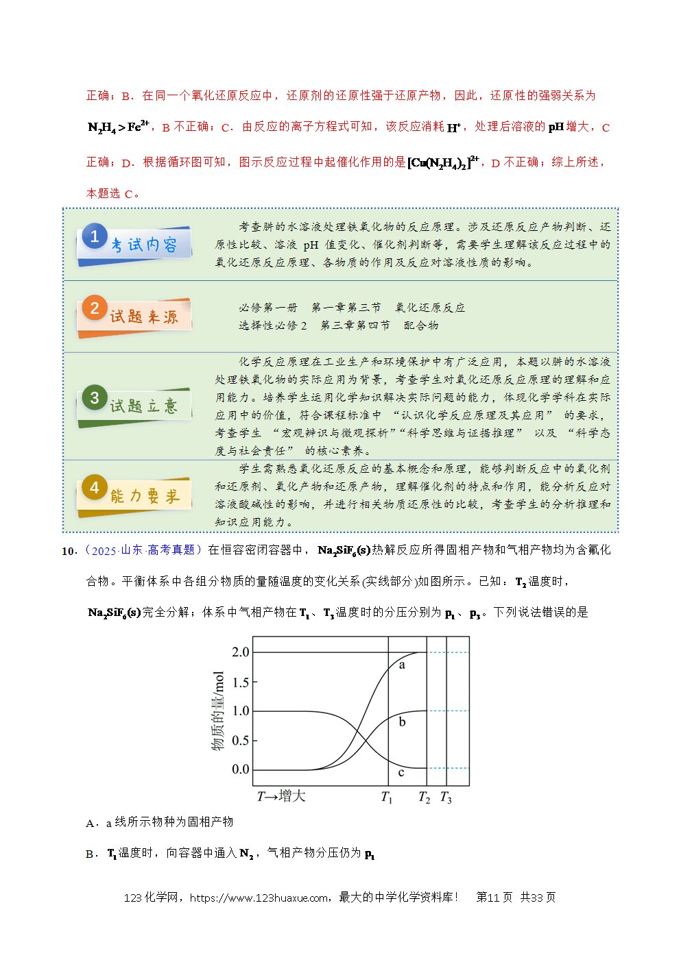 2025年高考化学试卷真题完全解读（山东卷）word文档可编辑
