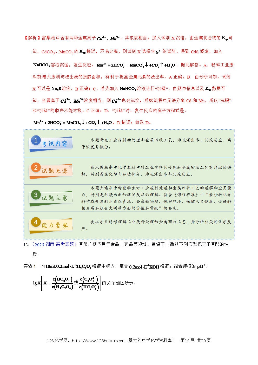 2025年高考化学试卷真题完全解读（湖南卷）word文档可编辑