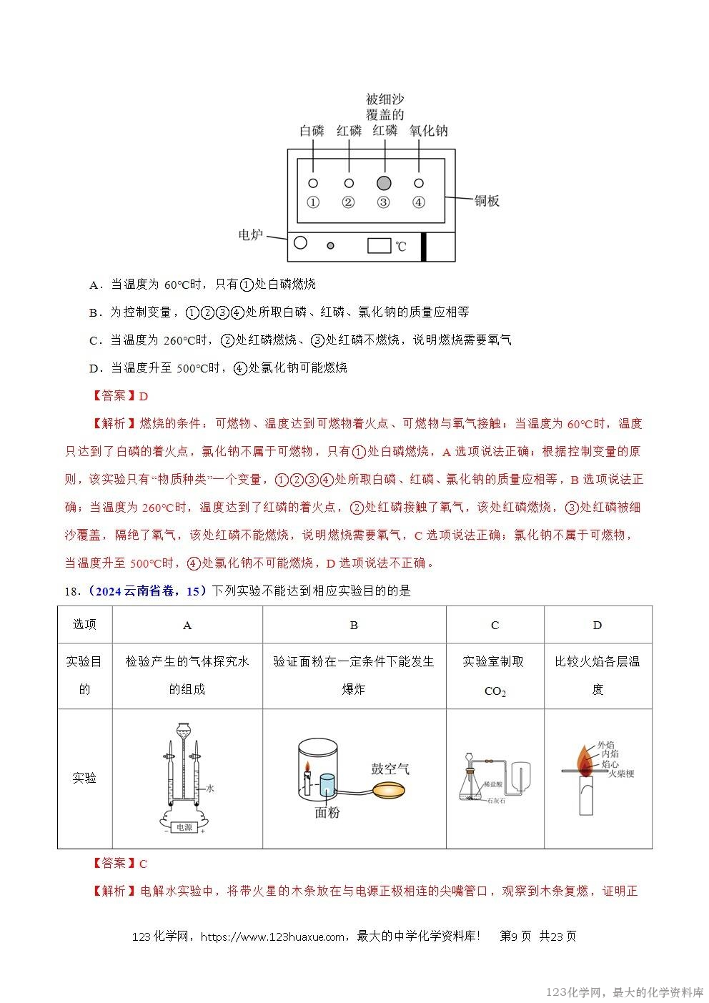 2024年中考化学试卷分类汇编专题10化学与能源解析版word版