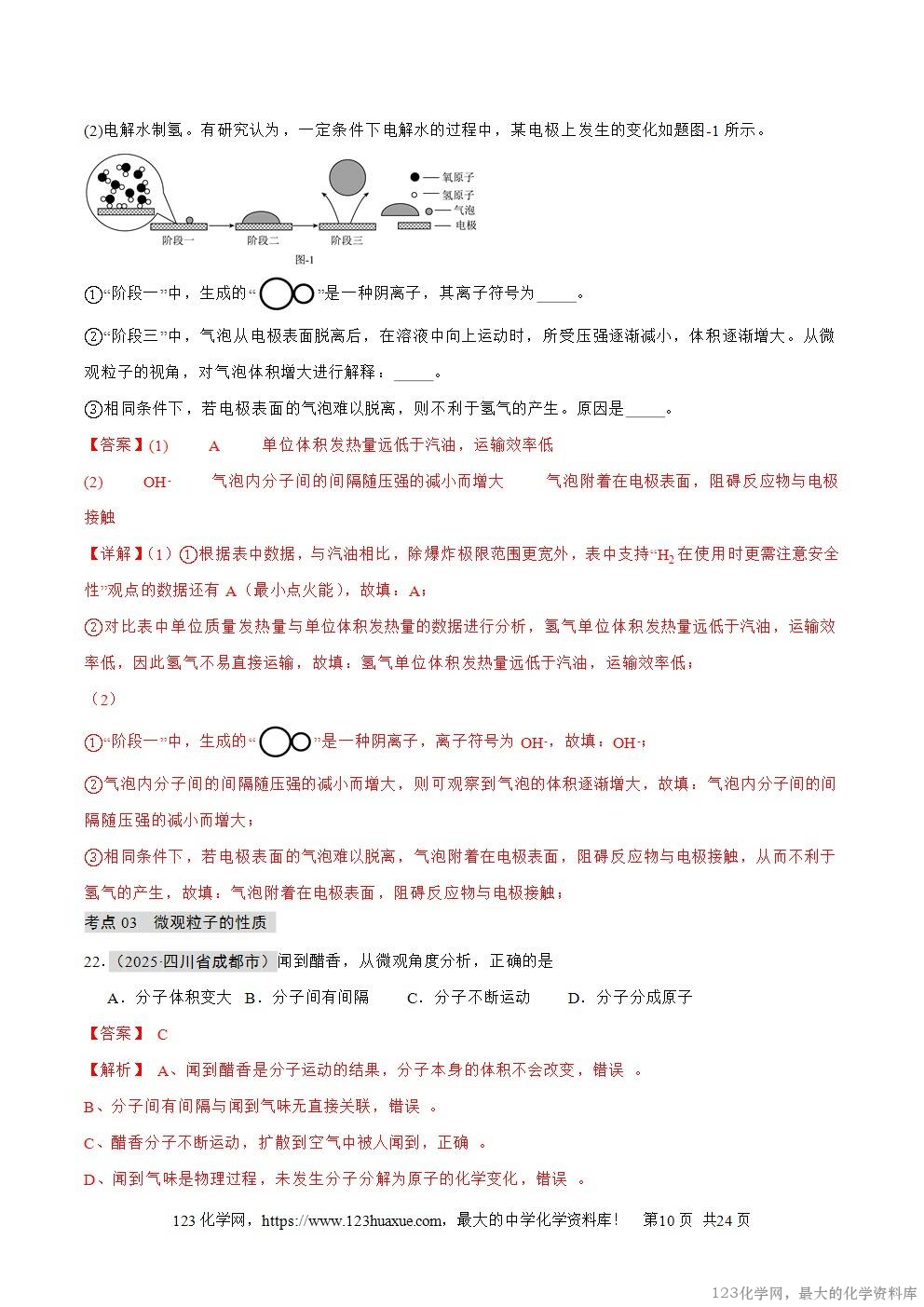 2025年中考化学真题分类汇编专题04物质的分类、构成物质的微观粒子全国通用第01期解析版word文档含解析-10