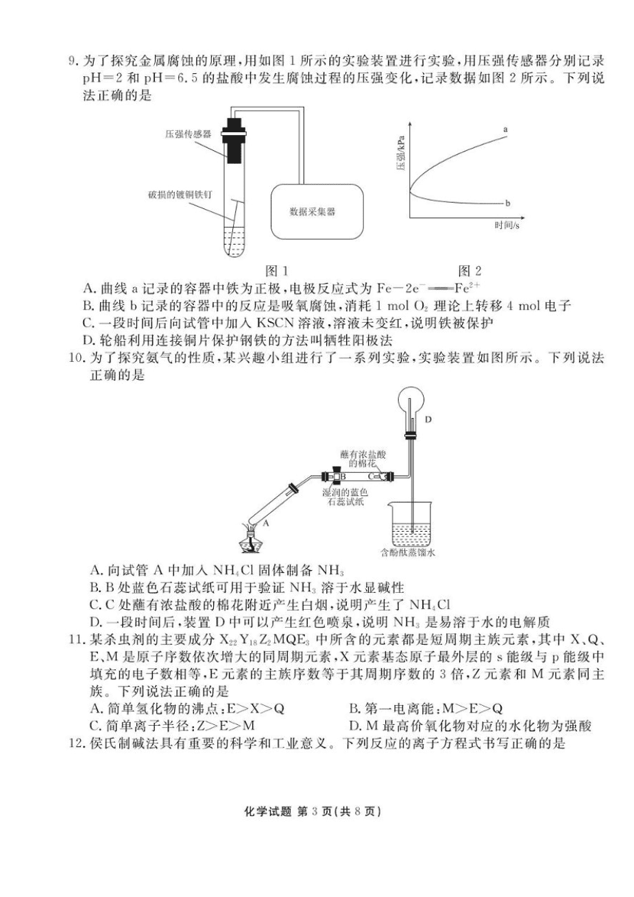 2025届广东省衡水金卷高三年级2025年5月联考化学试卷pdf版含答案